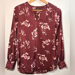 RW&Co Women’s XS Floral V-Neck Blouse